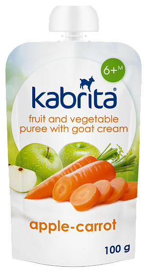 Kabrita<r></r> Ābols‒burkāns ar saldo krējumu no kazas piena
