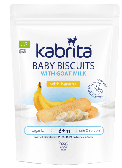 Kabrita® bērnu cepumi ar banānu uz kazas piena