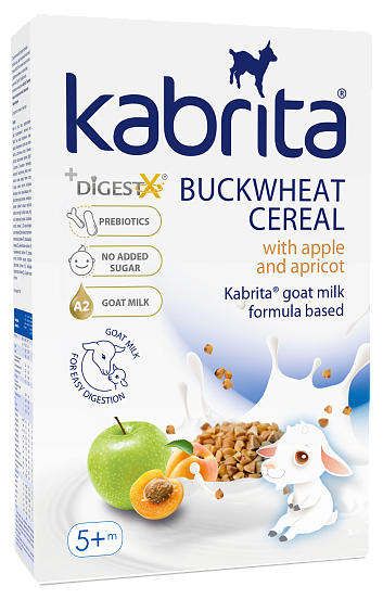 Каша Kabrita® Гречневая с яблоком и абрикосом на молочной смеси