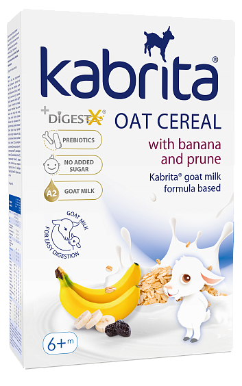 Каша Kabrita® Овсяная на козьем молочке с бананом и черносливом