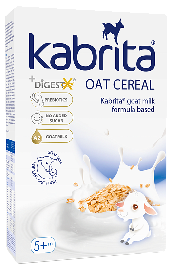 Kabrita<r></r> Auzu parslu biezputra uz kazas piena pamata